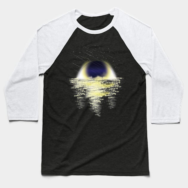 Moonlight Baseball T-Shirt by berwies